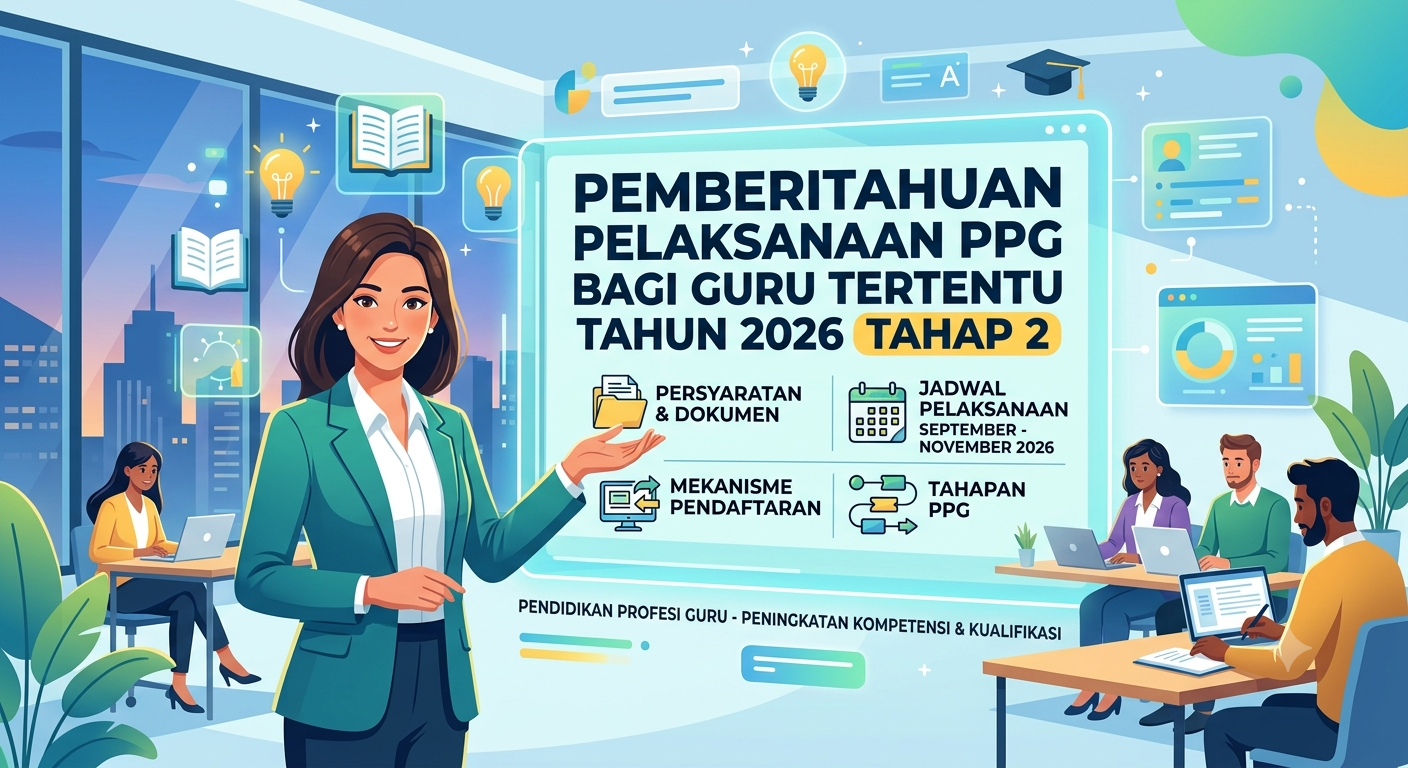 Pemberitahuan Pelaksanaan PPG bagi Guru Tertentu Tahun 2026 Tahap 2